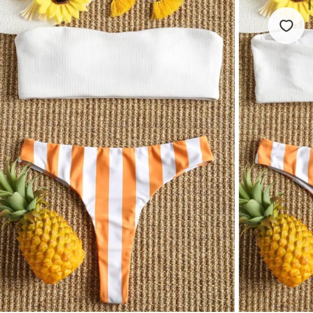 Zaful Bikini white/orange